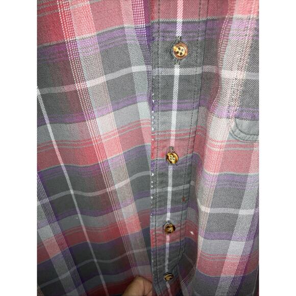 VTG Sears Roebuck Men's Long Sleeve Distressed Flannel Shirt - Size Large* - Picture 10 of 12